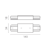 Питание центральное короткое LIGHTSTAR BARRA 502186-1